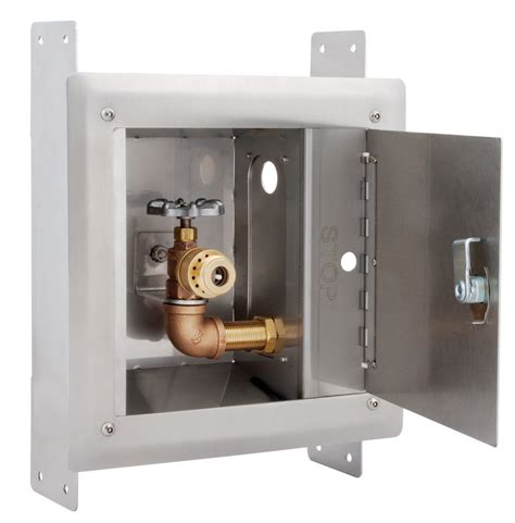 mount plumbing through a stainless steel box|Hose Supply Boxes .